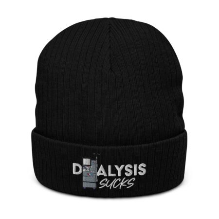 Dialysis Sucks Ribbed Knit Beanie