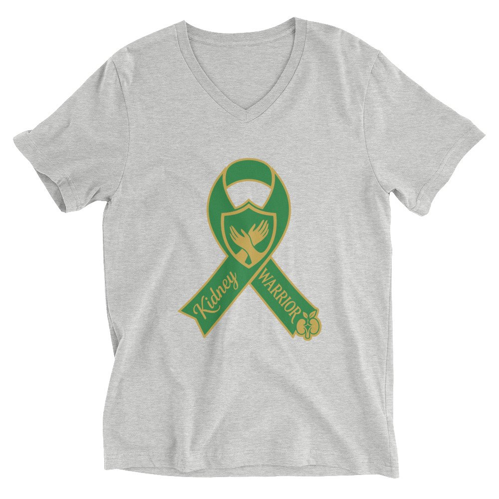 Kidney Warrior Ribbon V-Neck T-Shirt - Image 7