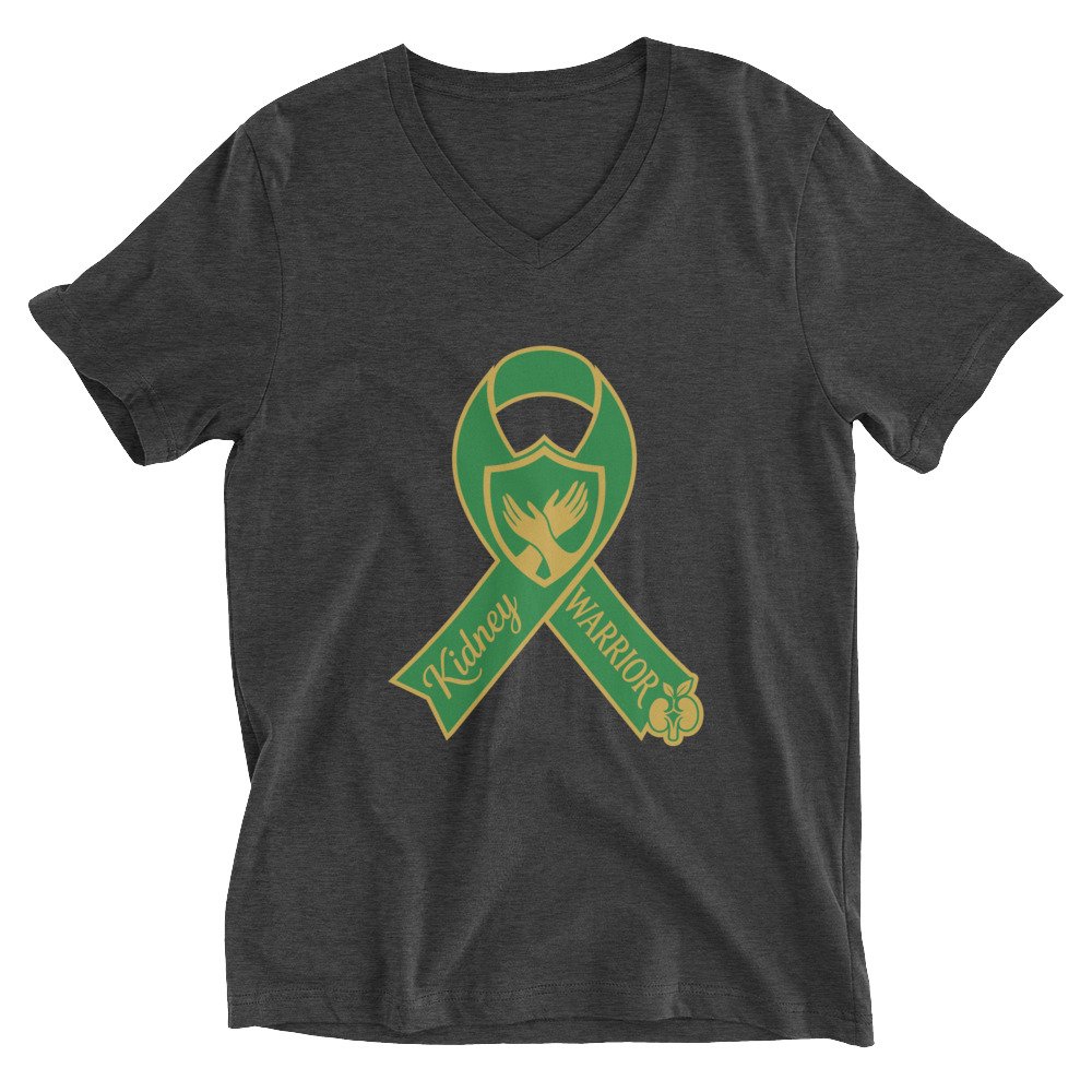 Kidney Warrior Ribbon V-Neck T-Shirt - Image 5