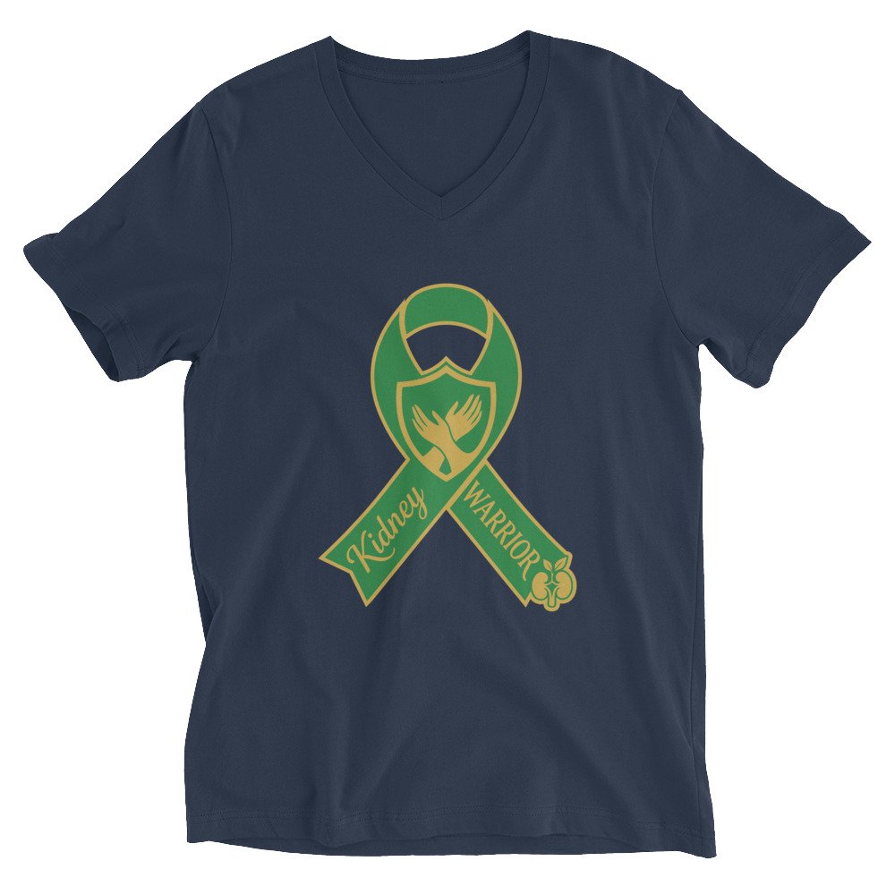 Kidney Warrior Ribbon V-Neck T-Shirt - Image 3