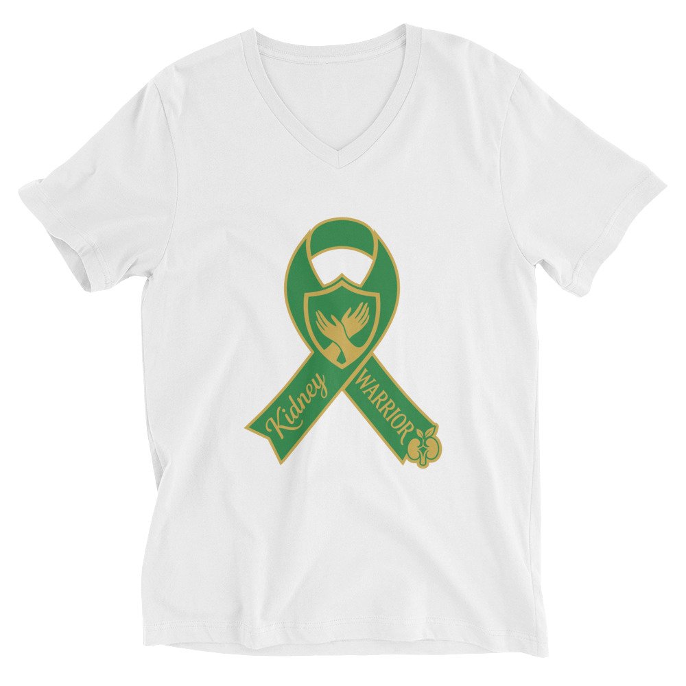 Kidney Warrior Ribbon V-Neck T-Shirt - Image 9