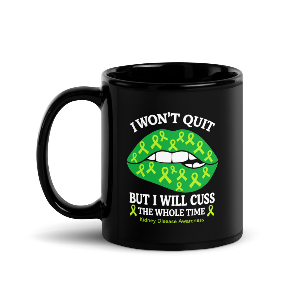 I Will Cuss Black Glossy Mug