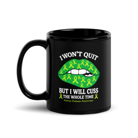 I Will Cuss Black Glossy Mug